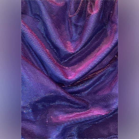 Delias Dolls Kill Y2K Camisole Rhinestone Spagetti Strap iridescent Crop Top - Picture 8 of 8